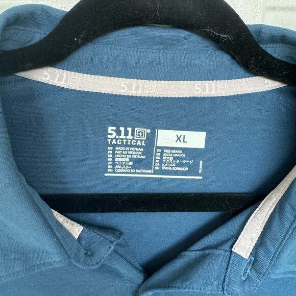 MEN’S 5.11 TACTICAL VENTURE SHORT SLEEVE BUTTON UP SHIRT BLUE SIZE XL - Picture 4 of 9